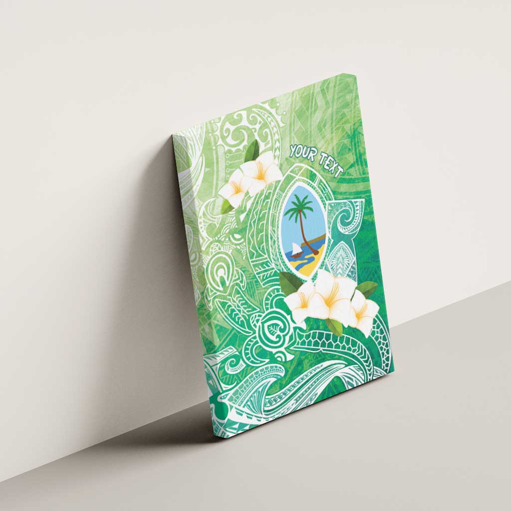 Hafa Adai Guam Chamorro Personalized Canvas Wall Art Summer Green Latte Stone with Guasali LT7 - Polynesian Pride