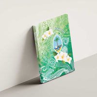 Hafa Adai Guam Chamorro Personalized Canvas Wall Art Summer Green Latte Stone with Guasali LT7 - Polynesian Pride