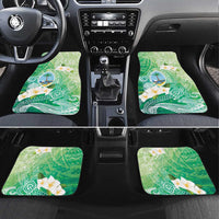 Hafa Adai Guam Chamorro Personalized Car Mats Summer Green Latte Stone with Guasali LT7 Set 4pcs Summer Green - Polynesian Pride