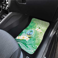 Hafa Adai Guam Chamorro Personalized Car Mats Summer Green Latte Stone with Guasali LT7 - Polynesian Pride