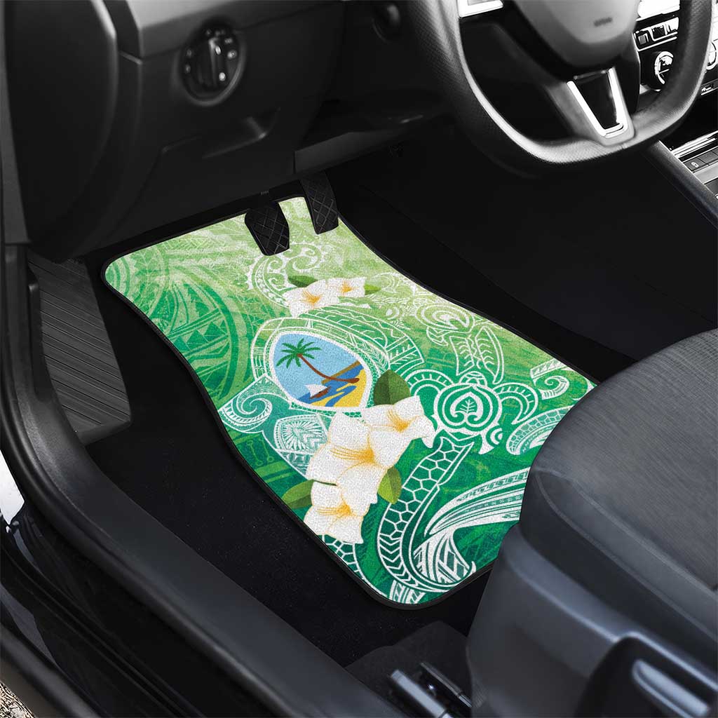 Hafa Adai Guam Chamorro Personalized Car Mats Summer Green Latte Stone with Guasali LT7 - Polynesian Pride