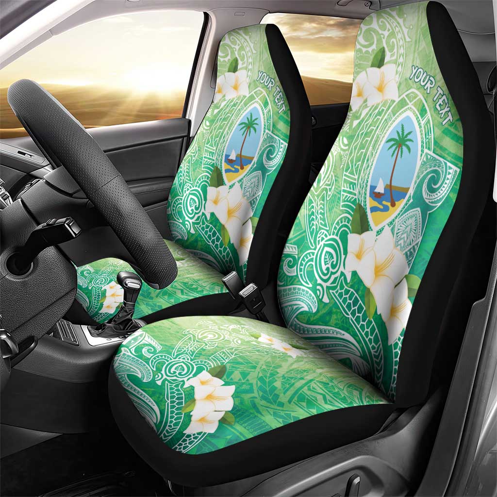 Hafa Adai Guam Chamorro Personalized Car Seat Cover Summer Green Latte Stone with Guasali LT7 - Polynesian Pride