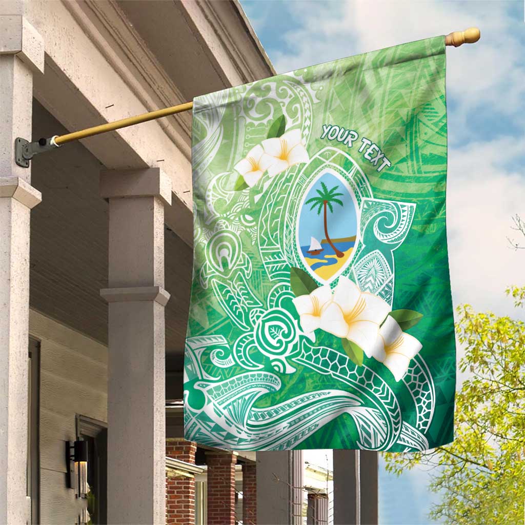 Hafa Adai Guam Chamorro Personalized Garden Flag Summer Green Latte Stone with Guasali LT7 House Flag Summer Green - Polynesian Pride