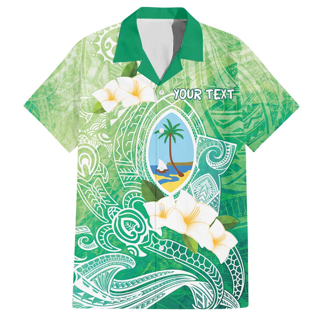 Hafa Adai Guam Chamorro Personalized Hawaiian Shirt Summer Green Latte Stone with Guasali LT7 Summer Green - Polynesian Pride
