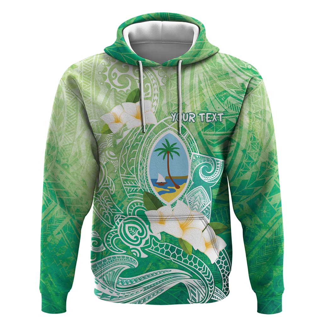 Hafa Adai Guam Chamorro Personalized Hoodie Summer Green Latte Stone with Guasali LT7 Pullover Hoodie Summer Green - Polynesian Pride