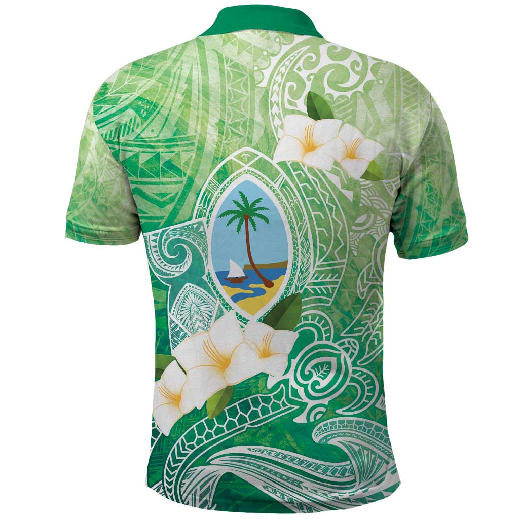 Hafa Adai Guam Chamorro Personalized Polo Shirt Summer Green Latte Stone with Guasali LT7 - Polynesian Pride