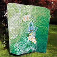 Hafa Adai Guam Chamorro Personalized Quilt Summer Green Latte Stone with Guasali LT7 - Polynesian Pride