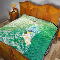 Hafa Adai Guam Chamorro Personalized Quilt Summer Green Latte Stone with Guasali LT7 - Polynesian Pride