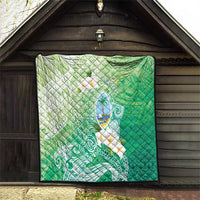 Hafa Adai Guam Chamorro Personalized Quilt Summer Green Latte Stone with Guasali LT7 - Polynesian Pride