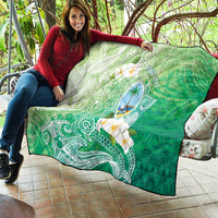 Hafa Adai Guam Chamorro Personalized Quilt Summer Green Latte Stone with Guasali LT7 - Polynesian Pride