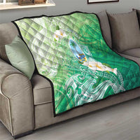 Hafa Adai Guam Chamorro Personalized Quilt Summer Green Latte Stone with Guasali LT7 - Polynesian Pride