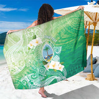 Hafa Adai Guam Chamorro Personalized Sarong Summer Green Latte Stone with Guasali LT7 One Size 44 x 66 inches Summer Green - Polynesian Pride