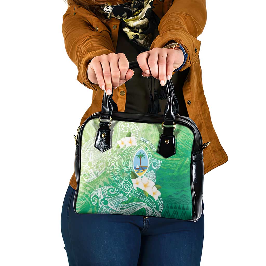 Hafa Adai Guam Chamorro Personalized Shoulder Handbag Summer Green Latte Stone with Guasali LT7 One Size Summer Green - Polynesian Pride