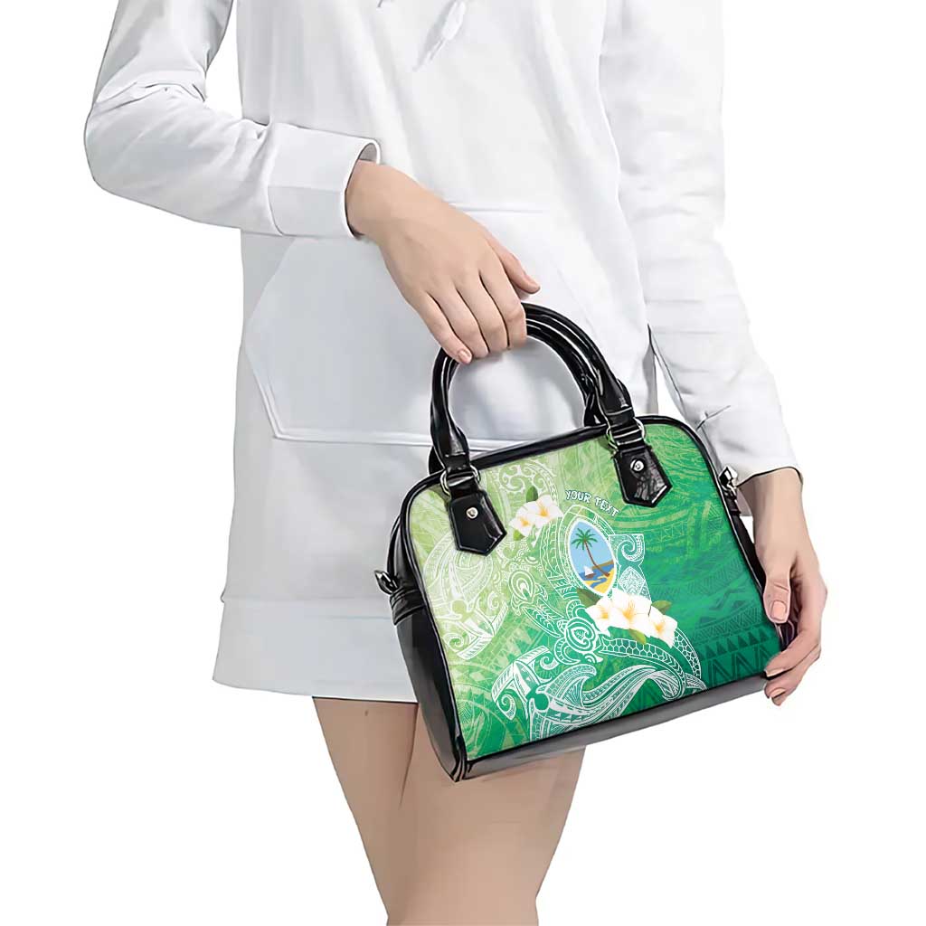 Hafa Adai Guam Chamorro Personalized Shoulder Handbag Summer Green Latte Stone with Guasali LT7 - Polynesian Pride