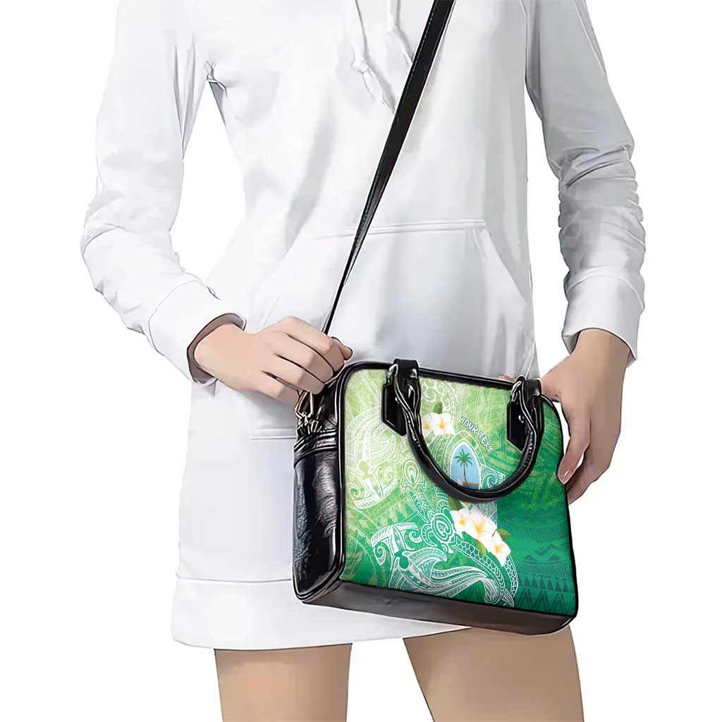 Hafa Adai Guam Chamorro Personalized Shoulder Handbag Summer Green Latte Stone with Guasali LT7 - Polynesian Pride