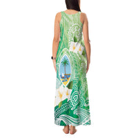 Hafa Adai Guam Chamorro Personalized Tank Maxi Dress Summer Green Latte Stone with Guasali LT7 - Polynesian Pride