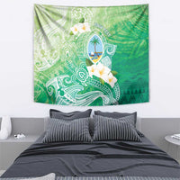 Hafa Adai Guam Chamorro Personalized Tapestry Summer Green Latte Stone with Guasali LT7 - Polynesian Pride