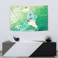 Hafa Adai Guam Chamorro Personalized Tapestry Summer Green Latte Stone with Guasali LT7 - Polynesian Pride