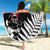 New Zealand Maori Rugby Personalised Beach Blanket Ta Moko Silver Fern