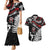 New Zealand Maori Rugby Personalised Couples Matching Mermaid Dress and Hawaiian Shirt Ta Moko Silver Fern