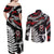 New Zealand Maori Rugby Personalised Couples Matching Off Shoulder Maxi Dress and Long Sleeve Button Shirt Ta Moko Silver Fern