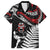 New Zealand Maori Rugby Personalised Family Matching Long Sleeve Bodycon Dress and Hawaiian Shirt Ta Moko Silver Fern