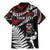 New Zealand Maori Rugby Personalised Family Matching Mermaid Dress and Hawaiian Shirt Ta Moko Silver Fern