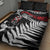 New Zealand Maori Rugby Personalised Quilt Bed Set Ta Moko Silver Fern