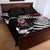 New Zealand Maori Rugby Personalised Quilt Bed Set Ta Moko Silver Fern