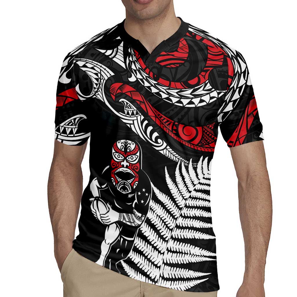 New Zealand Maori Rugby Personalised Rugby Jersey Ta Moko Silver Fern LT7 - Polynesian Pride