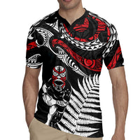 New Zealand Maori Rugby Personalised Rugby Jersey Ta Moko Silver Fern LT7 - Polynesian Pride