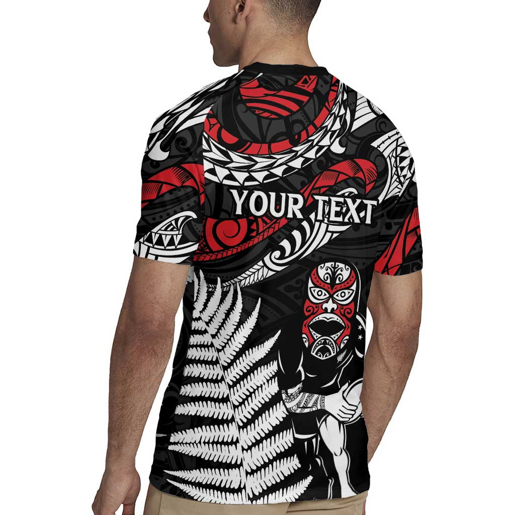 New Zealand Maori Rugby Personalised Rugby Jersey Ta Moko Silver Fern LT7 - Polynesian Pride