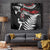 New Zealand Maori Rugby Personalised Tapestry Ta Moko Silver Fern