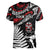 New Zealand Maori Rugby Personalised Women V-Neck T-Shirt Ta Moko Silver Fern