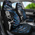 New Zealand Maori Rugby Personalised Car Seat Cover Ta Moko Silver Fern - Paua Blue