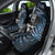 New Zealand Maori Rugby Personalised Car Seat Cover Ta Moko Silver Fern - Paua Blue