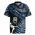 New Zealand Maori Rugby Personalised Rugby Jersey Ta Moko Silver Fern - Paua Blue