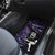 New Zealand Maori Rugby Personalised Car Mats Ta Moko Silver Fern - Paua Purple