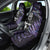 New Zealand Maori Rugby Personalised Car Seat Cover Ta Moko Silver Fern - Paua Purple