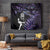 New Zealand Maori Rugby Personalised Tapestry Ta Moko Silver Fern - Paua Purple