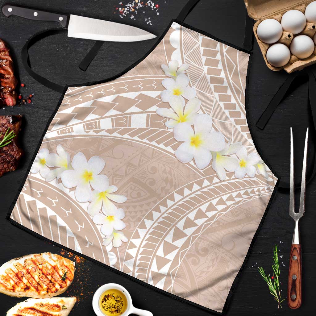 Polynesian Vintage Floral Apron Beige Motifs LT7 Beige - Polynesian Pride