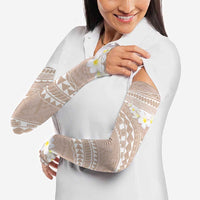 Polynesian Vintage Floral Arm Sleeves Beige Motifs LT7 - Polynesian Pride