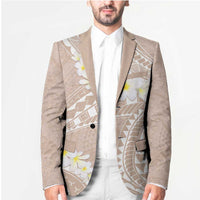 Polynesian Vintage Floral Blazer Beige Motifs LT7 - Polynesian Pride