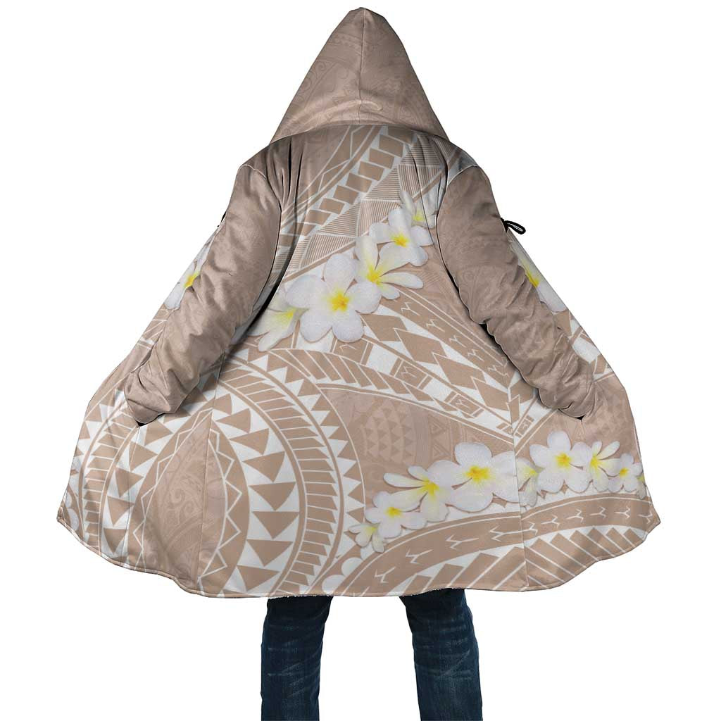 Polynesian Vintage Floral Cloak Beige Motifs LT7 Unisex Beige - Polynesian Pride