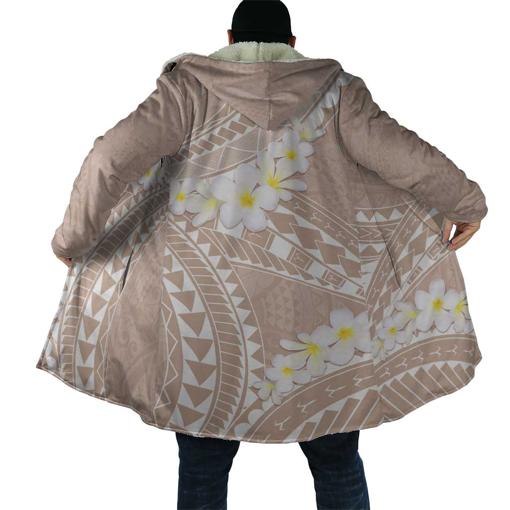 Polynesian Vintage Floral Cloak Beige Motifs LT7 - Polynesian Pride