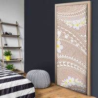 Polynesian Vintage Floral Door Cover Beige Motifs LT7 - Polynesian Pride