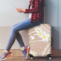 Polynesian Vintage Floral Luggage Cover Beige Motifs LT7 - Polynesian Pride