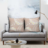 Polynesian Vintage Floral Pillow Cover Beige Motifs LT7 - Polynesian Pride