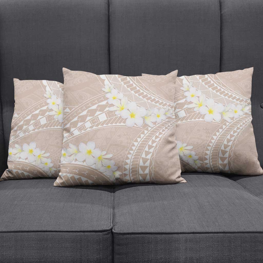 Polynesian Vintage Floral Pillow Cover Beige Motifs LT7 - Polynesian Pride