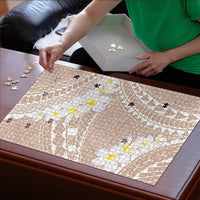 Polynesian Vintage Floral Puzzle Beige Motifs LT7 - Polynesian Pride